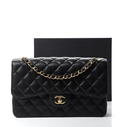 Chanel Caviar Quilted Jumbo Double Flap Black 11 of 11