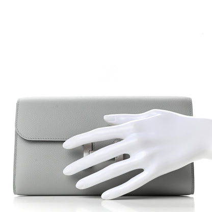 Hermes Evercolor Constance Wallet To Go Bleu Glacier 2 of 8