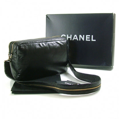 Chanel Leather Jersey Scales Camera Case Black 3 of 10