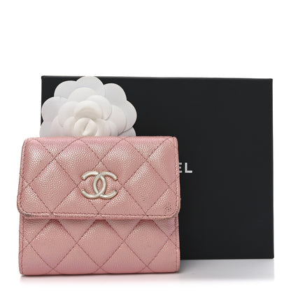 Chanel Iridescent Caviar Quilted Small Flap Wallet Rose Pink 11 of 11