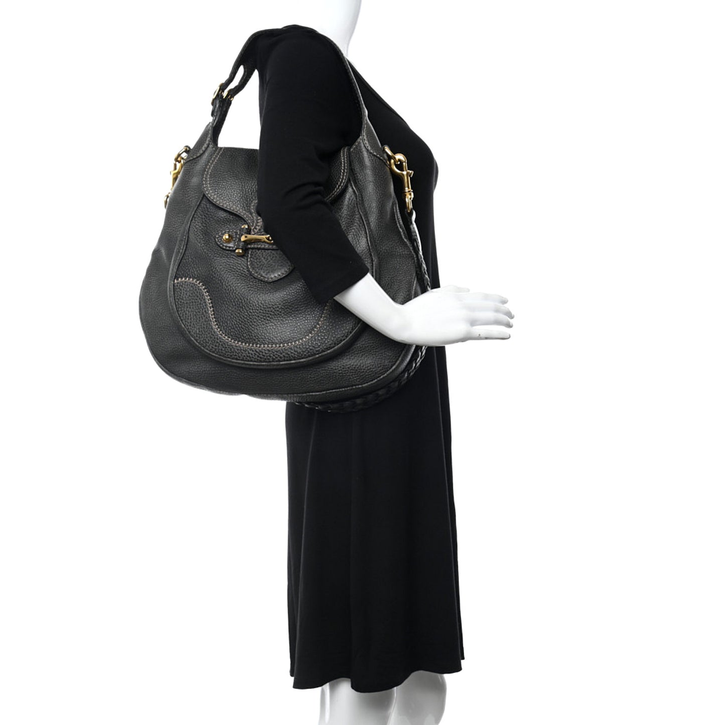 Libeccio Large New Pelham Shoulder Bag Gray