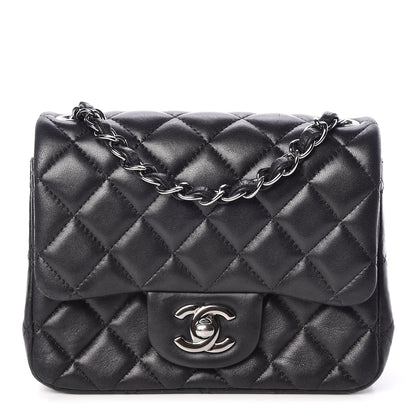 Chanel Lambskin Quilted Mini Square Flap Black 1 of 15