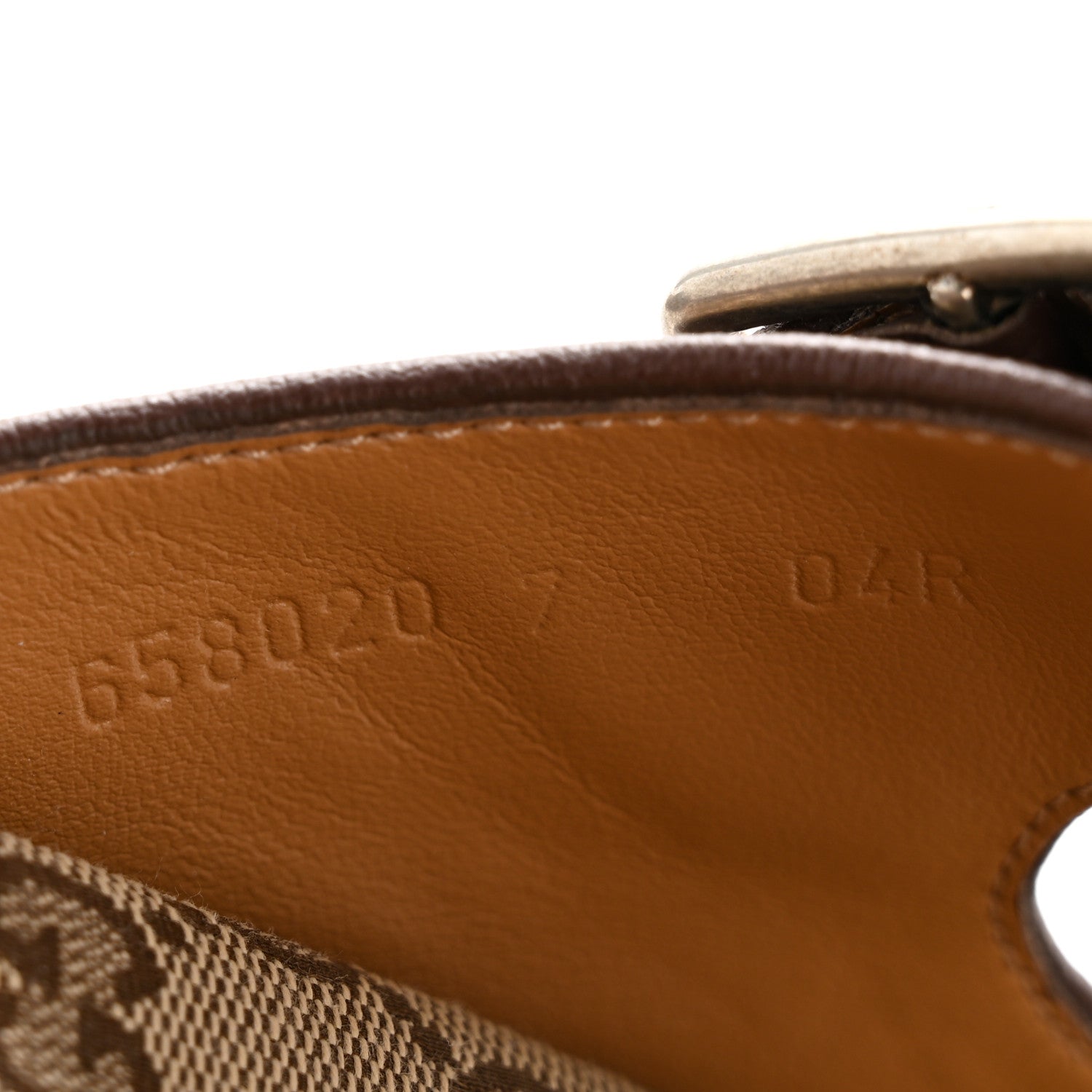Gucci GG Monogram Lavaredo Eco Fabric Mens Slide Sandals With Straps 7 Beige Ebony Light Brown 7 of 10