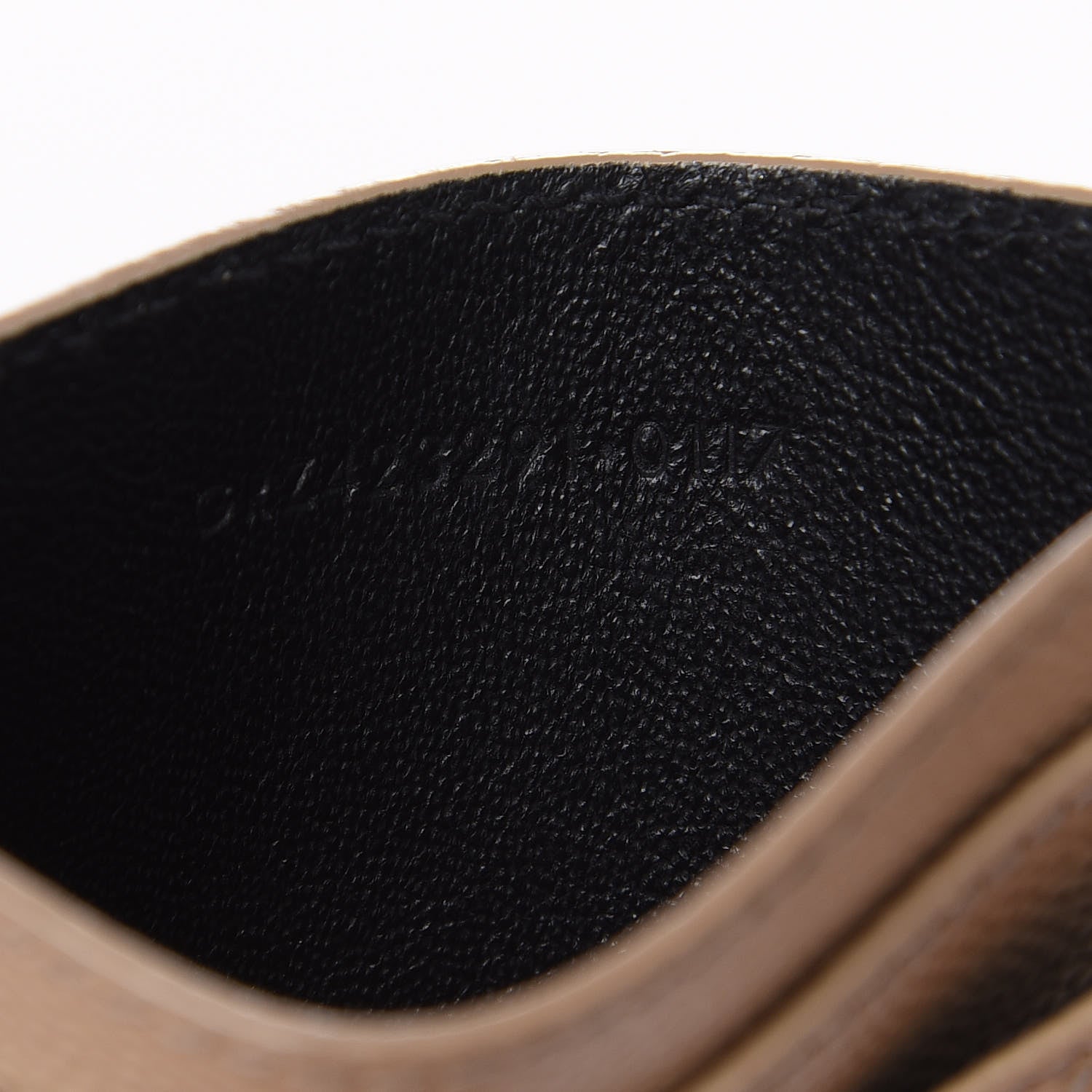 Saint Laurent Grain De Poudre Matelasse Chevron Monogram Credit Card Case Cork 7 of 8