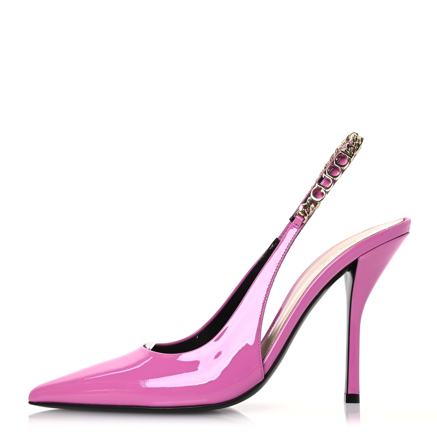 Gucci Patent Signoria Slingback Pumps 38.5 38.5 Pink 1 of 13