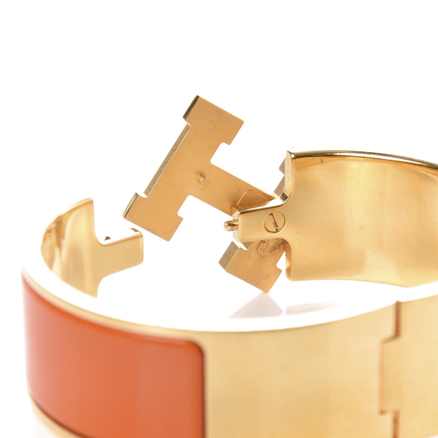 Enamel Wide Clic Clac H Bracelet PM Orange