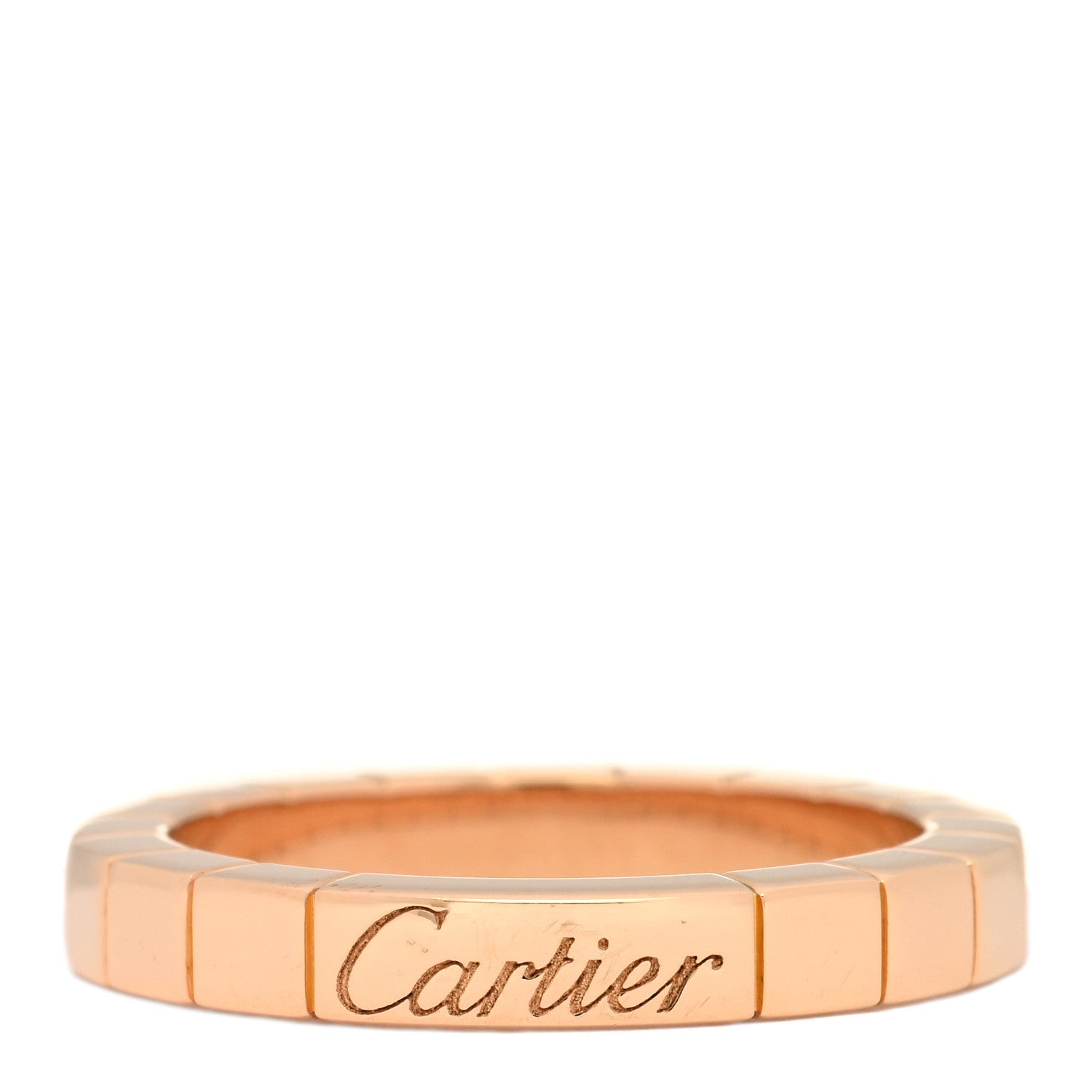 Cartier 18K Pink Gold 3mm Lanieres Ring 50 5.25 1 of 4
