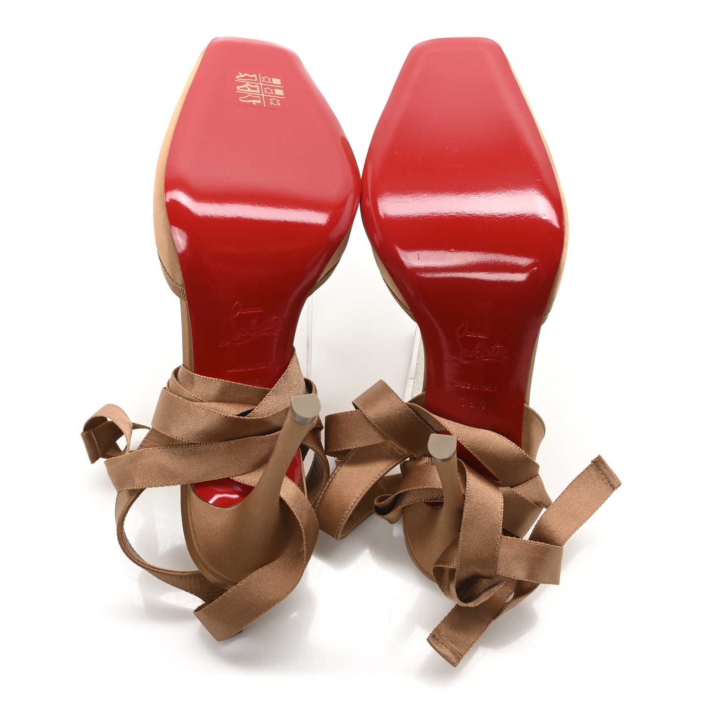 Crepe Satin Cassia Lace Up 100 Pumps 39.5 Nude