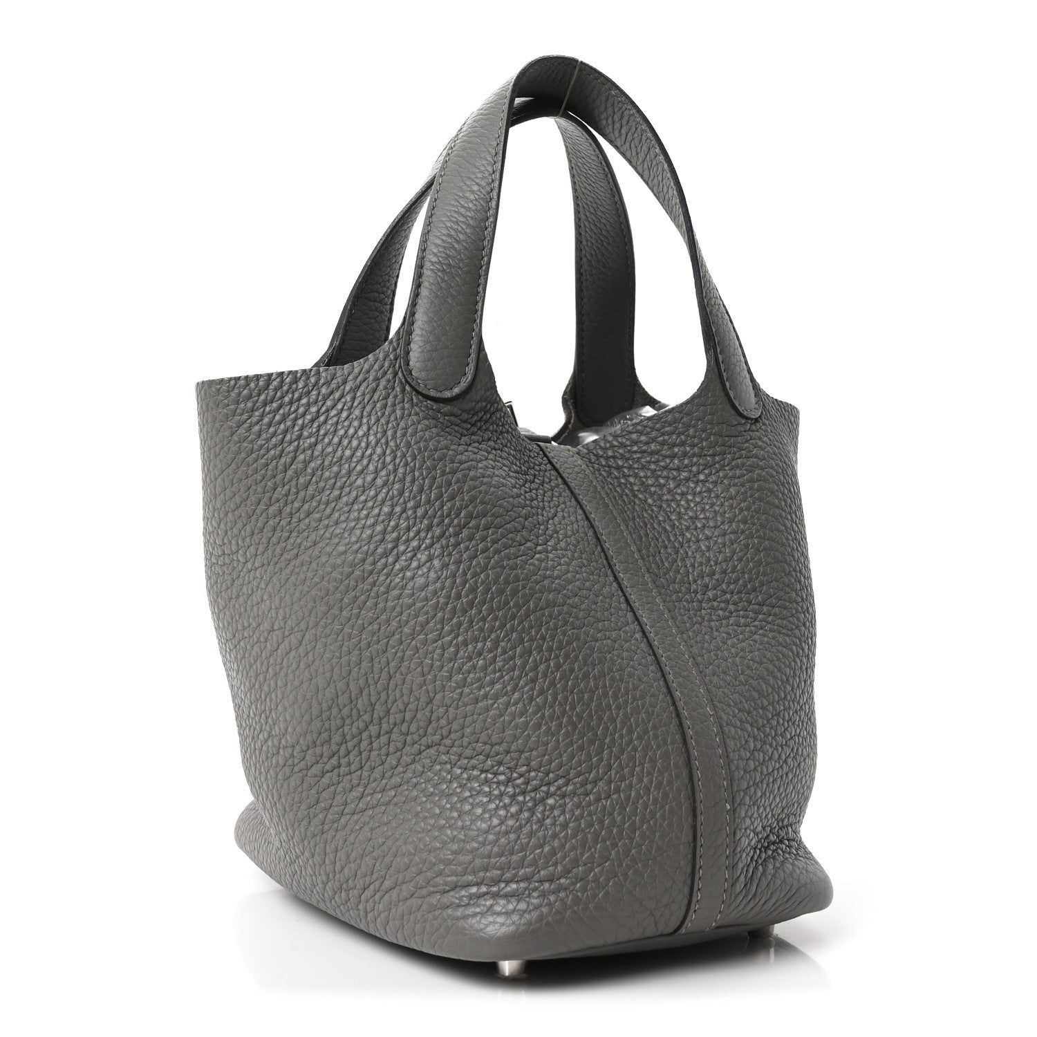 Hermes Taurillon Clemence Picotin Lock 18 PM Gris Meyer 3 of 11