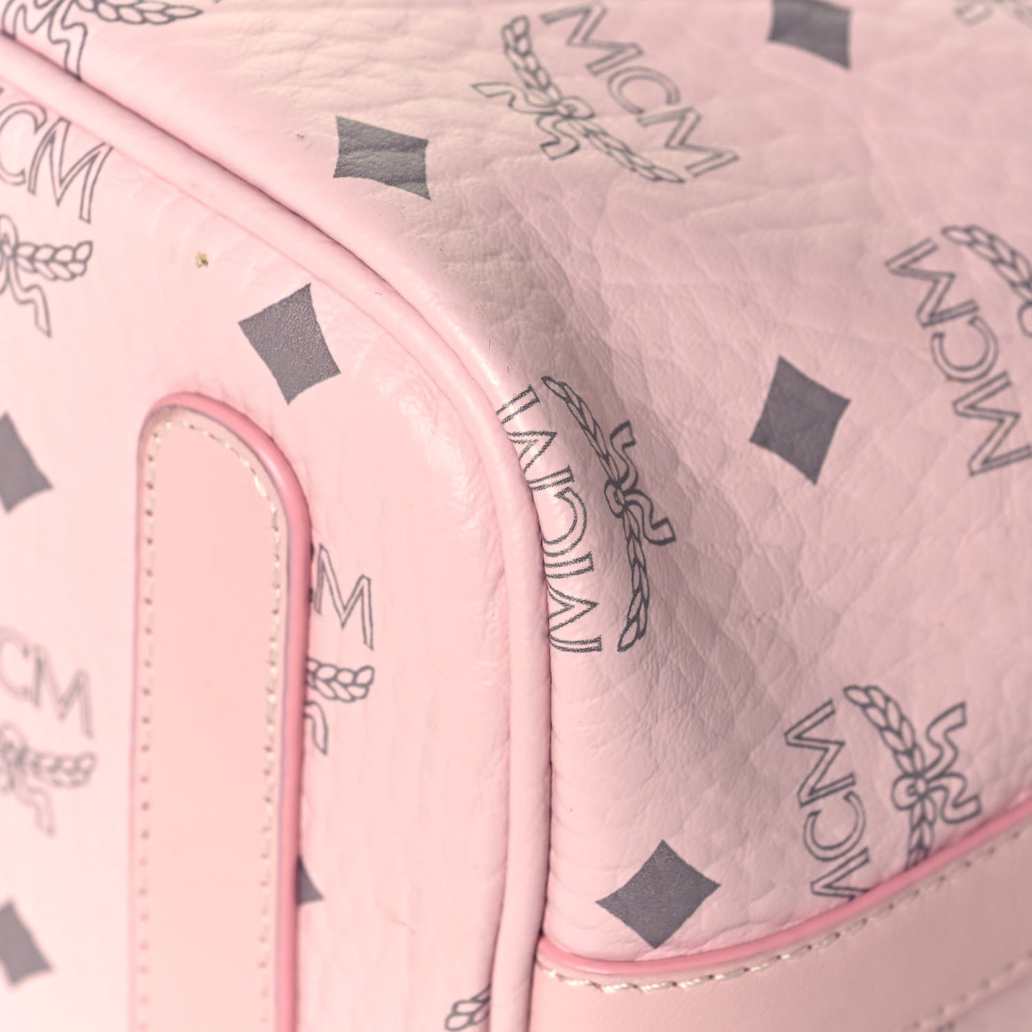 MCM Visetos Medium Delmy Shopper Tote Powder Pink 8 of 13