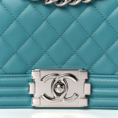 Chanel Lambskin Quilted Small Boy Flap Dark Turquoise 8 of 15