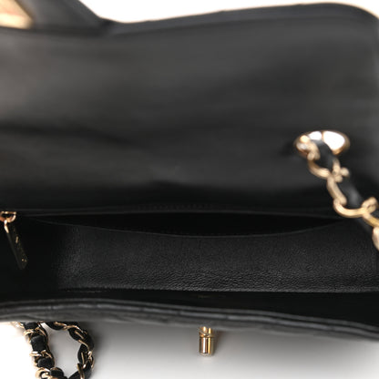 Chanel Lambskin Chevron Quilted Mini Rectangular Flap Black 4 of 13