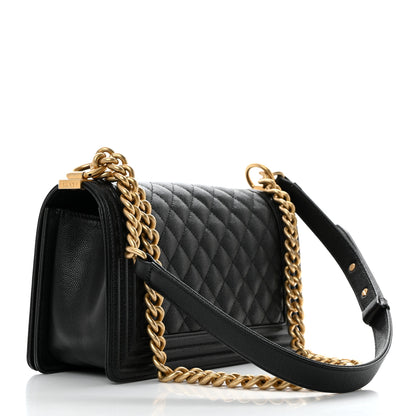 Chanel Caviar Quilted Medium Boy Flap Black 2 of 10