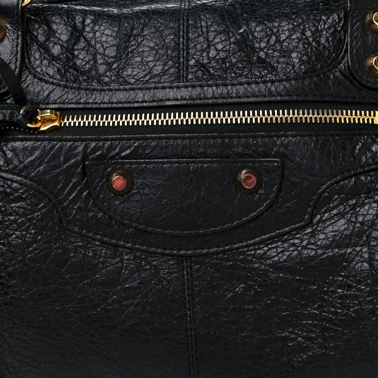 Balenciaga Agneau Classic Gold Hardware Work Black 8 of 14