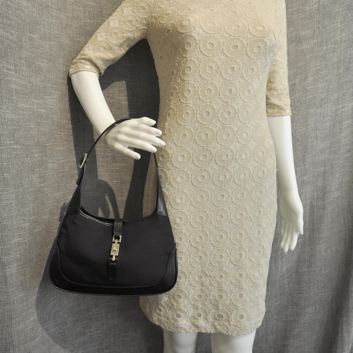 Gucci Nylon Small Jackie O Hobo Black 4 of 11