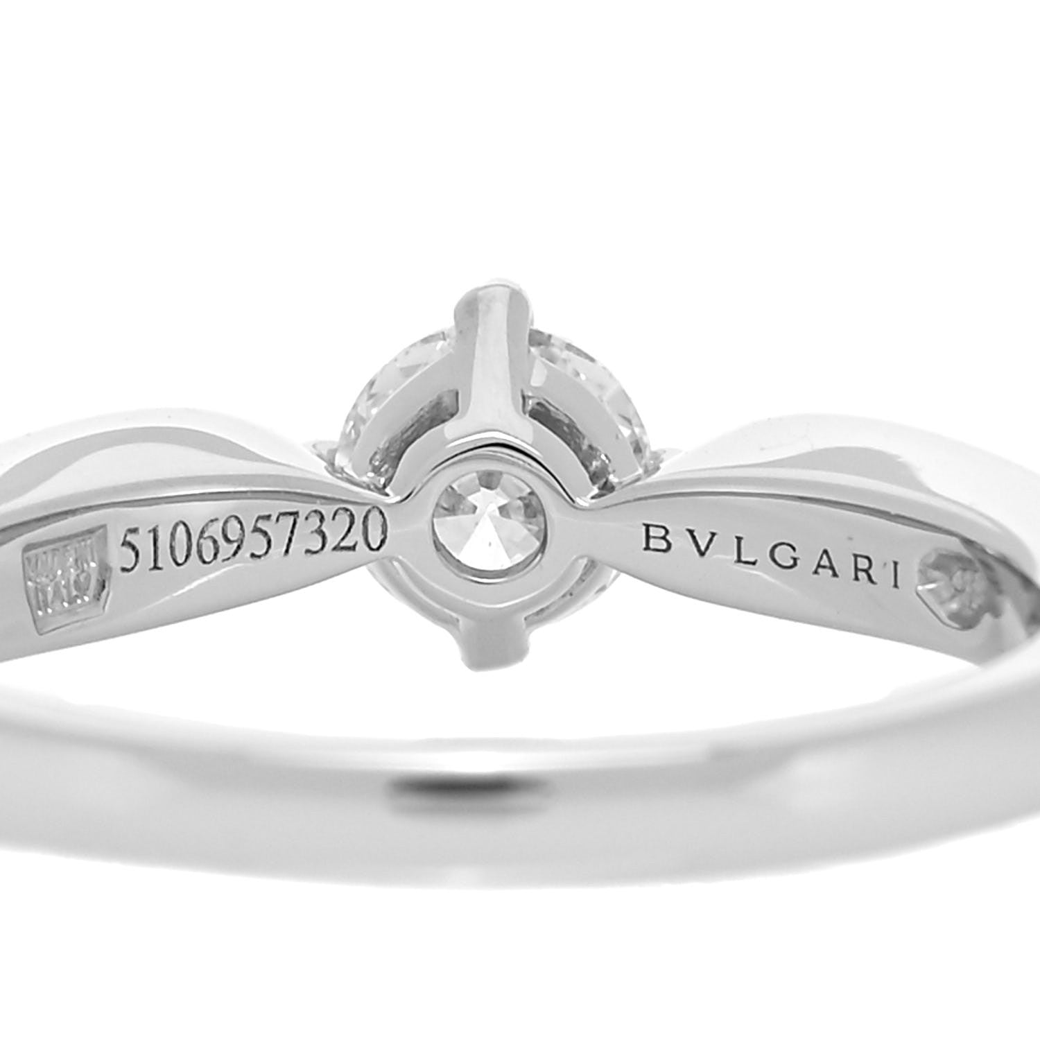 Bulgari Platinum Diamond .40ct Dedicata a Venezia Solitaire Engagement Ring 52 6 4 of 6