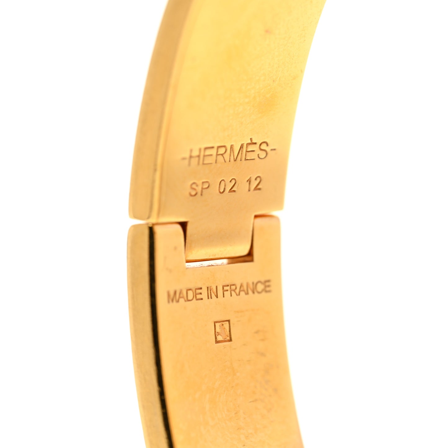 Enamel Narrow Clic Clac H Bracelet PM Marron Glace