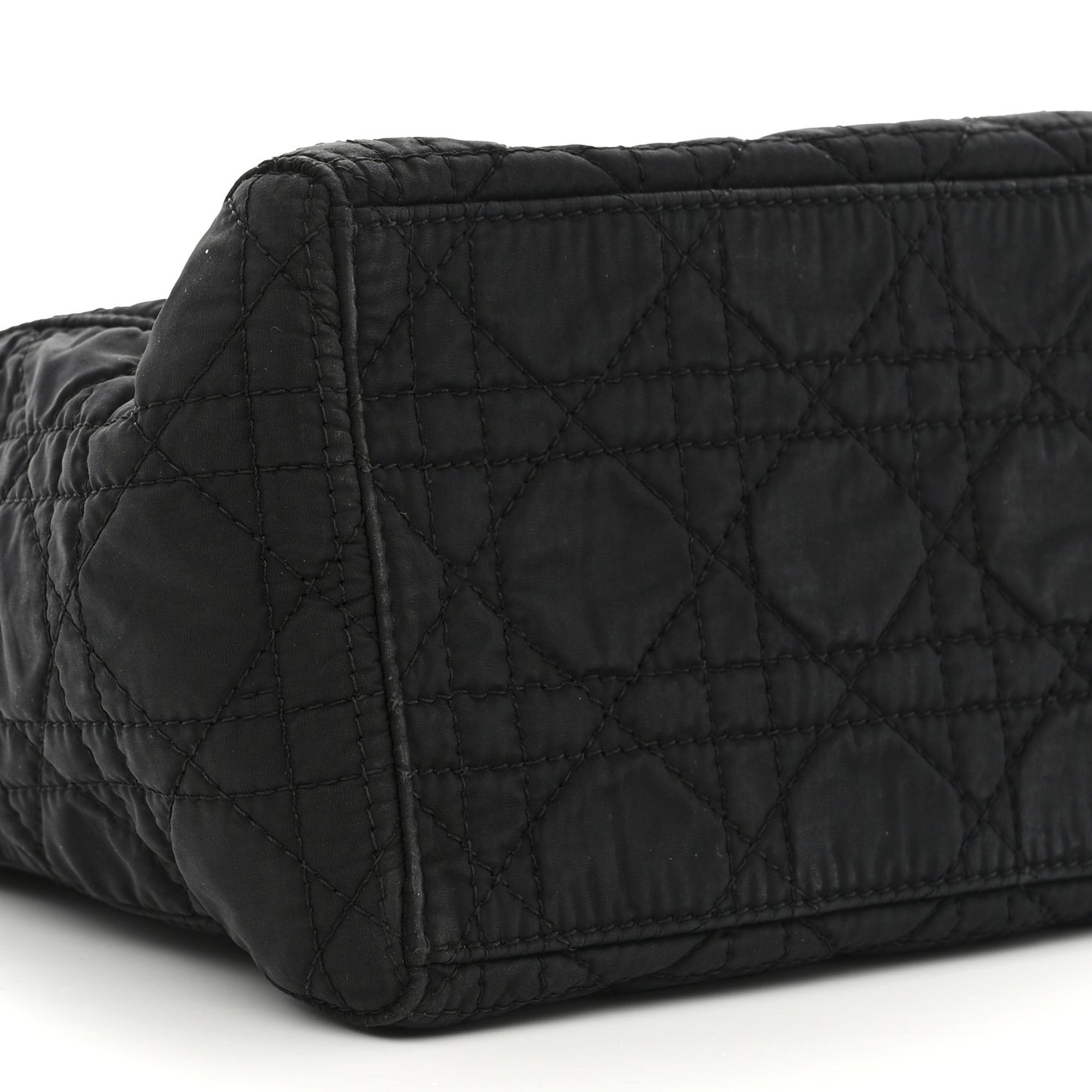 Nylon Cannage Medium Lady Dior Black