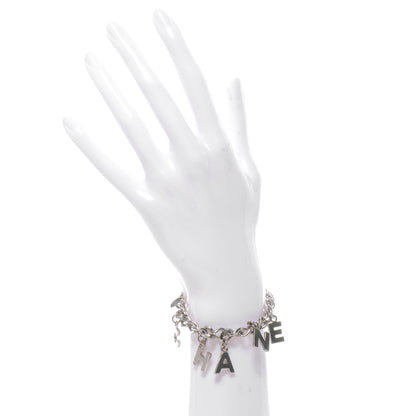 Chanel CC Logo Charms Bracelet Silver 2 of 6