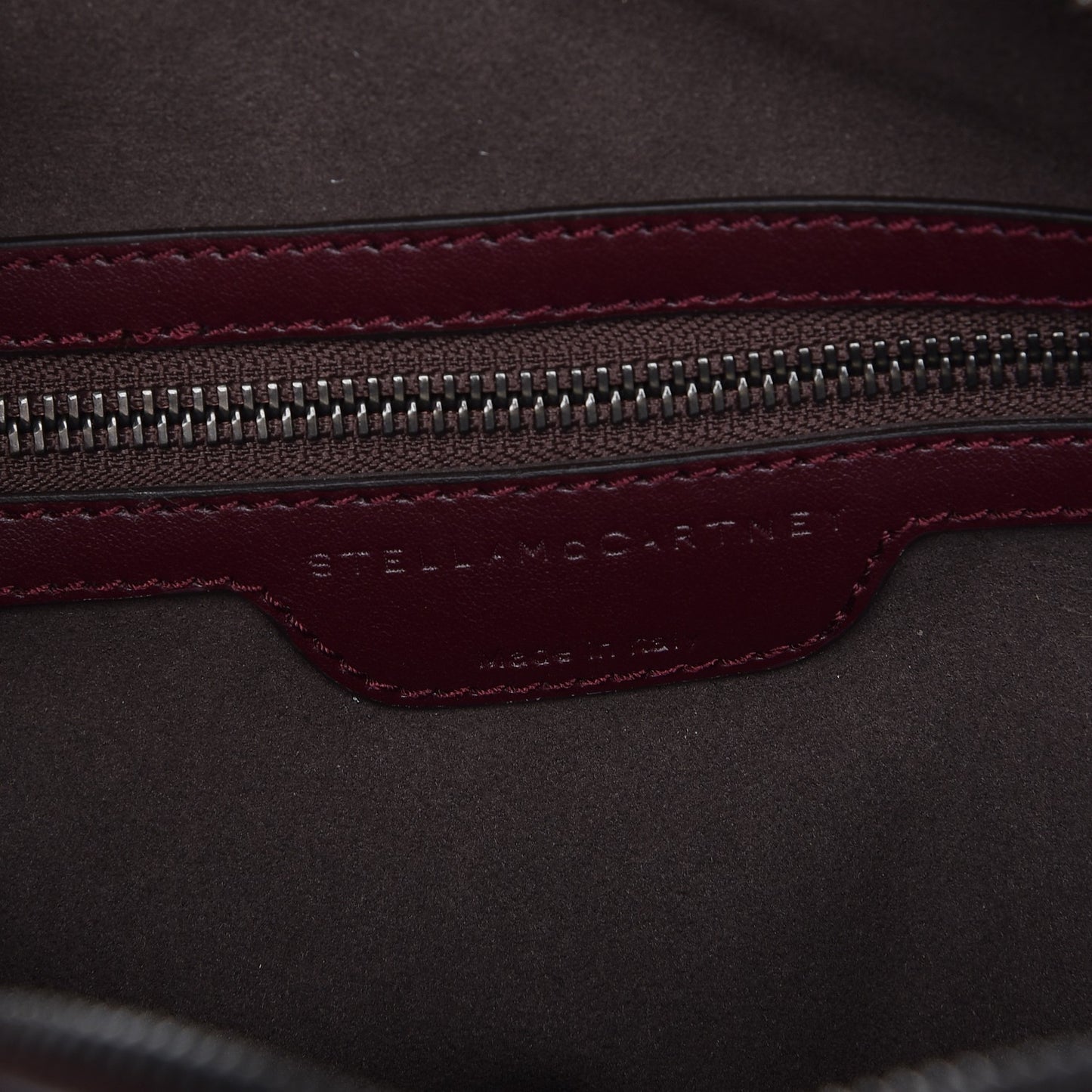Faux Leather Crocodile Embossed Mini Falabella Box Top Handle Bag Burgundy