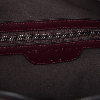Stella McCartney Faux Leather Crocodile Embossed Mini Falabella Box Top Handle Bag Burgundy 7 of 9