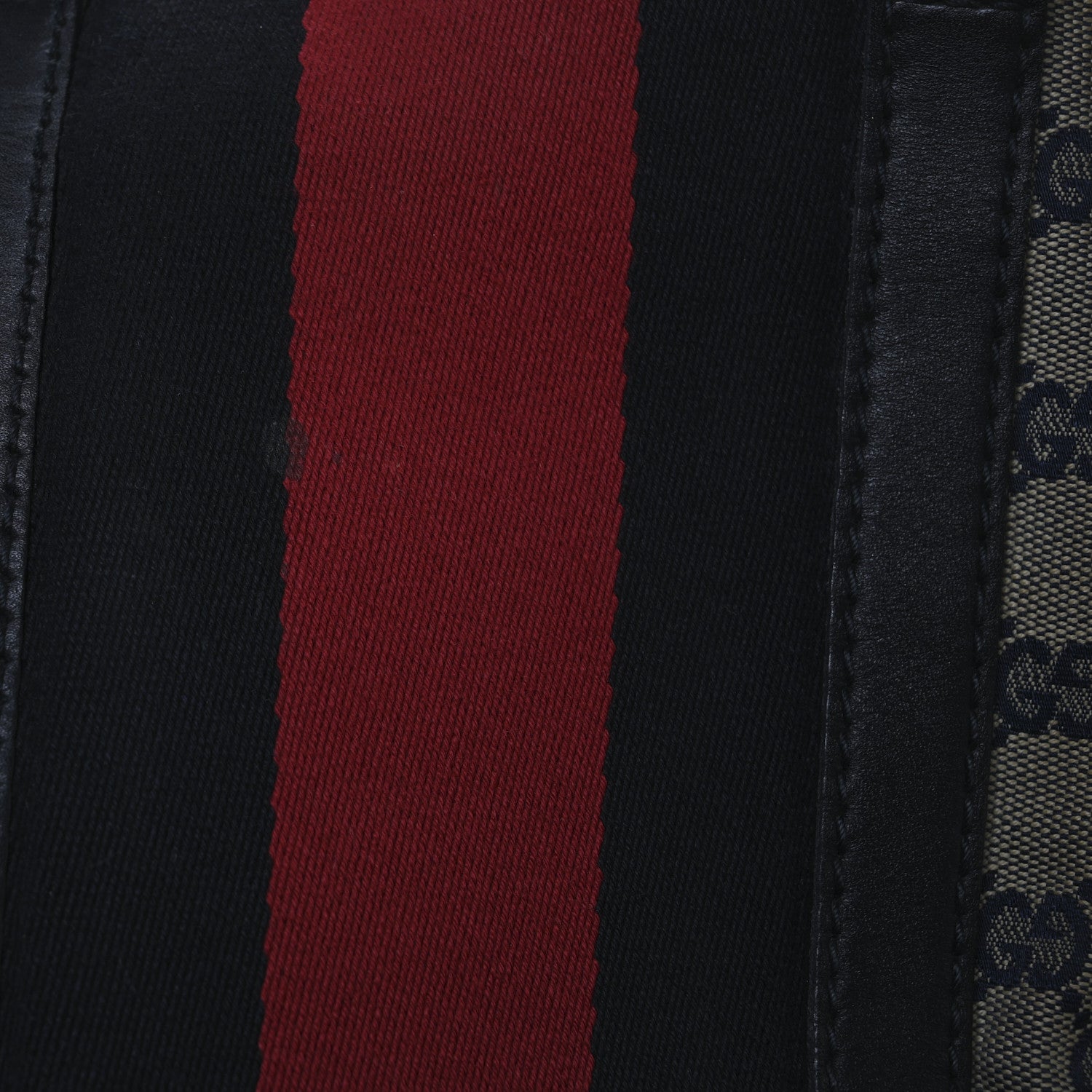 Gucci Monogram Selleria Calfskin Vintage Web Medium Boston Beige Blue 14 of 14