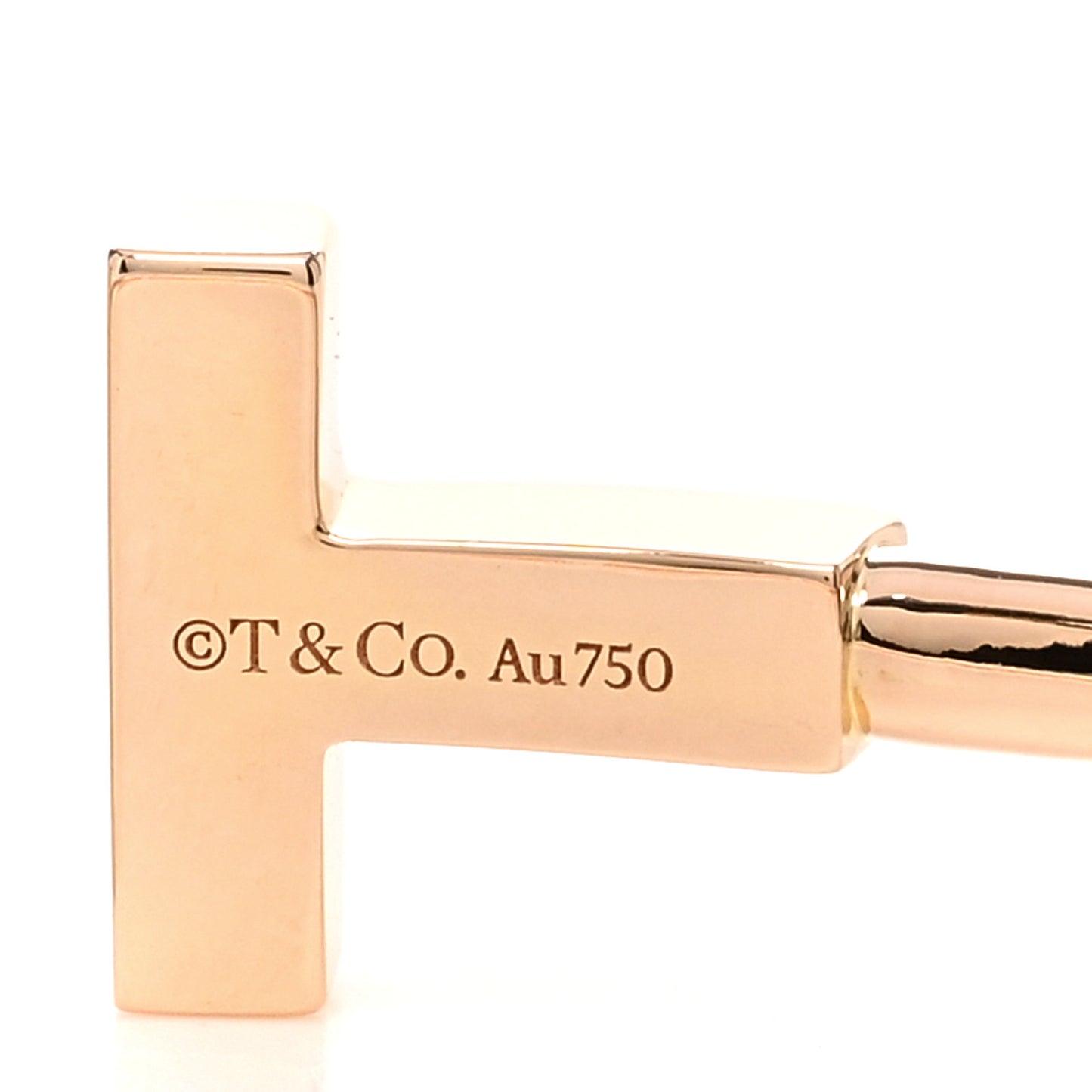 18K Rose Gold Diamond T Wire Bracelet
