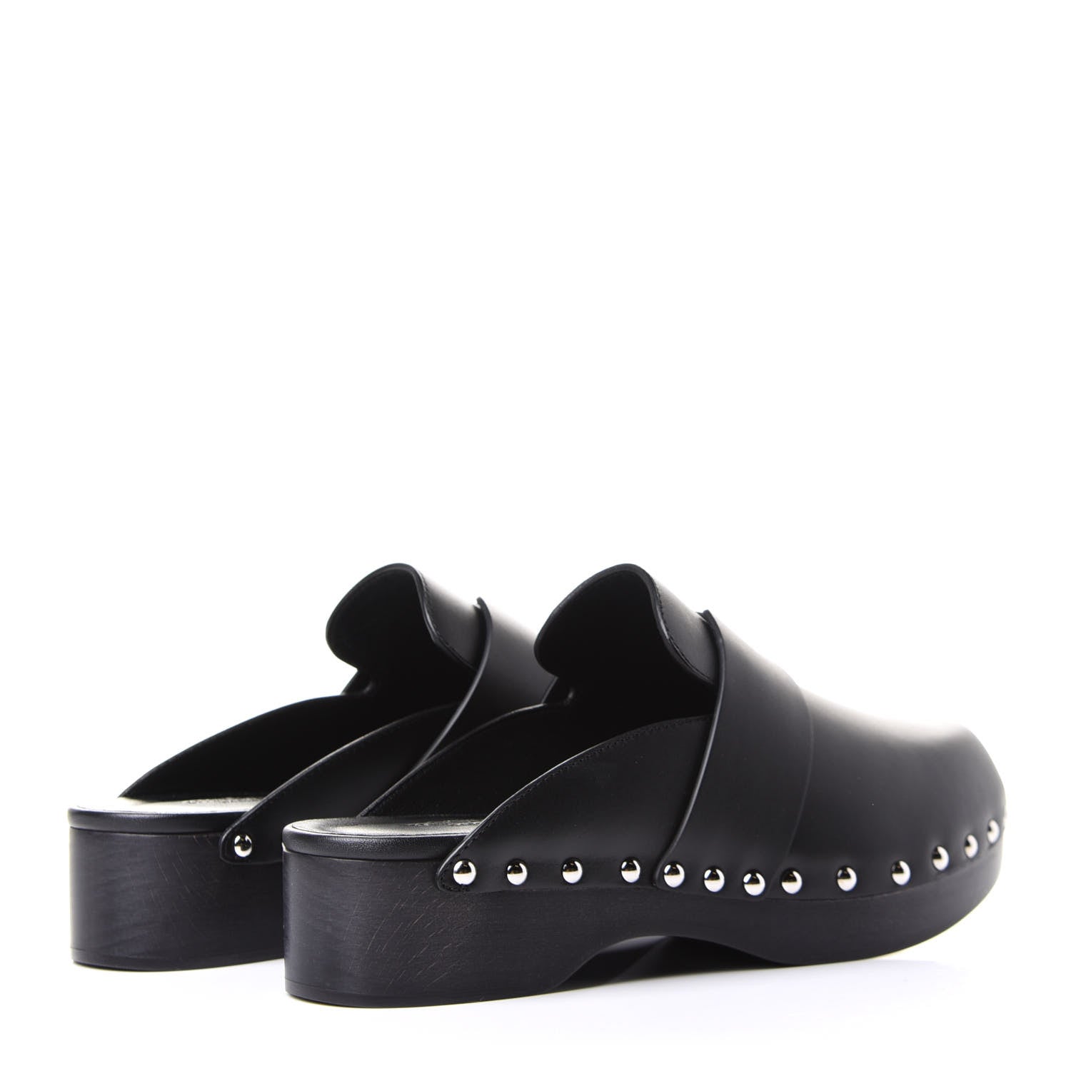 Hermes Calfskin Calya Mules 37 Black 4 of 9