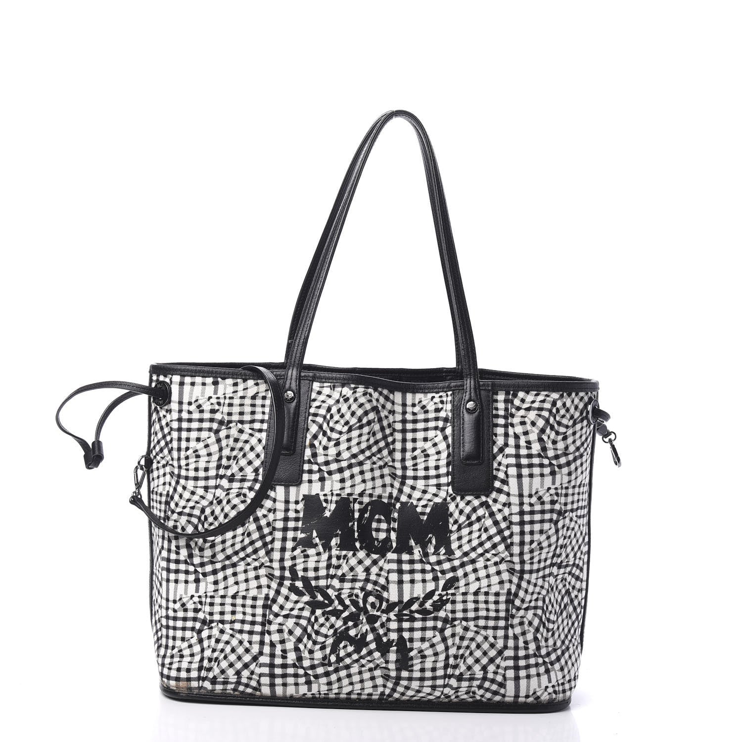 MCM Visetos Medium Liz Reversible Shopper Tote Black 5 of 18