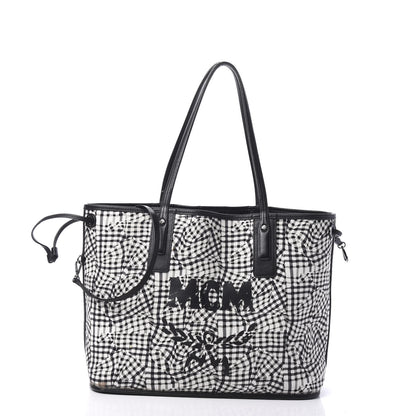 MCM Visetos Medium Liz Reversible Shopper Tote Black 5 of 18