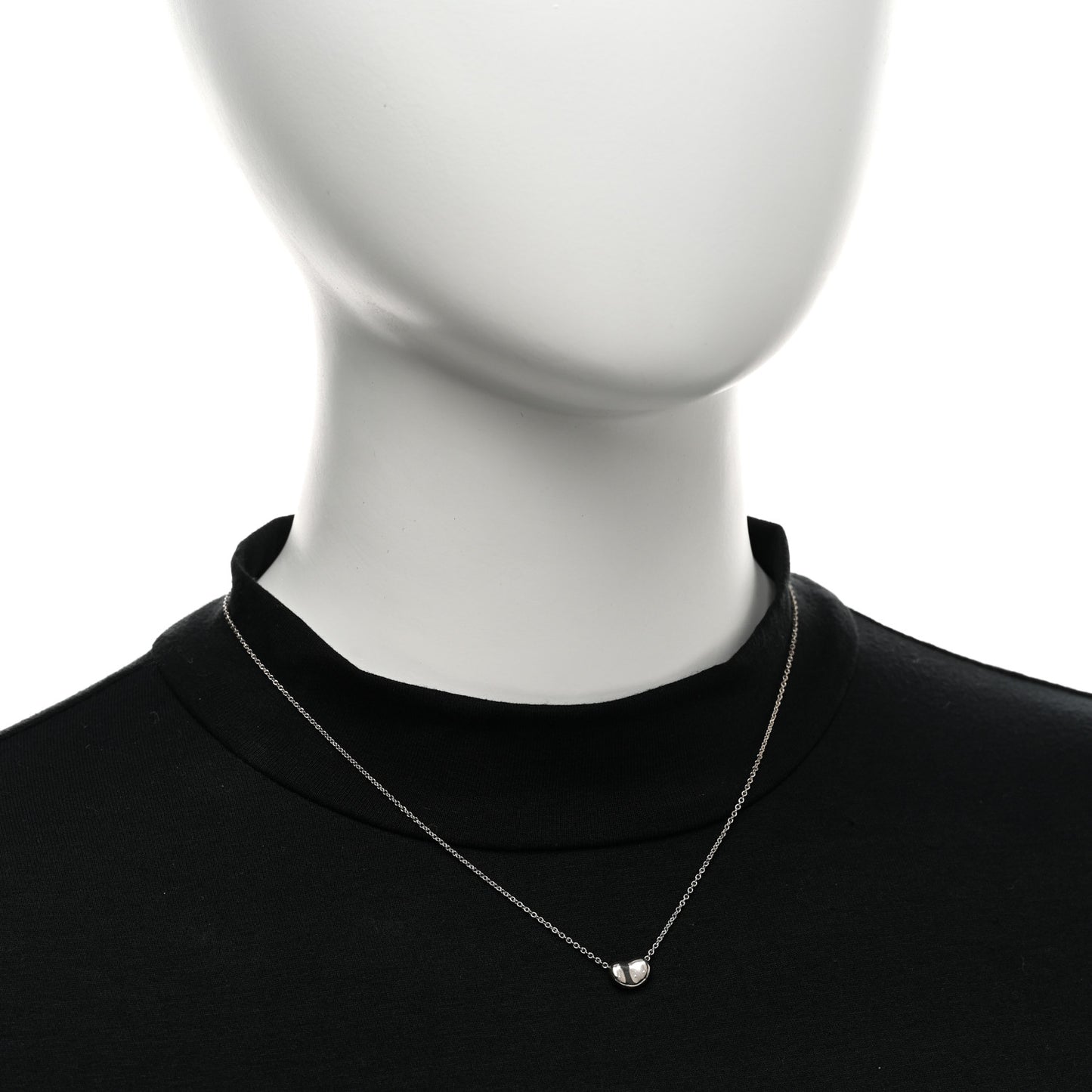Sterling Silver 9mm Elsa Peretti Bean Pendant Necklace