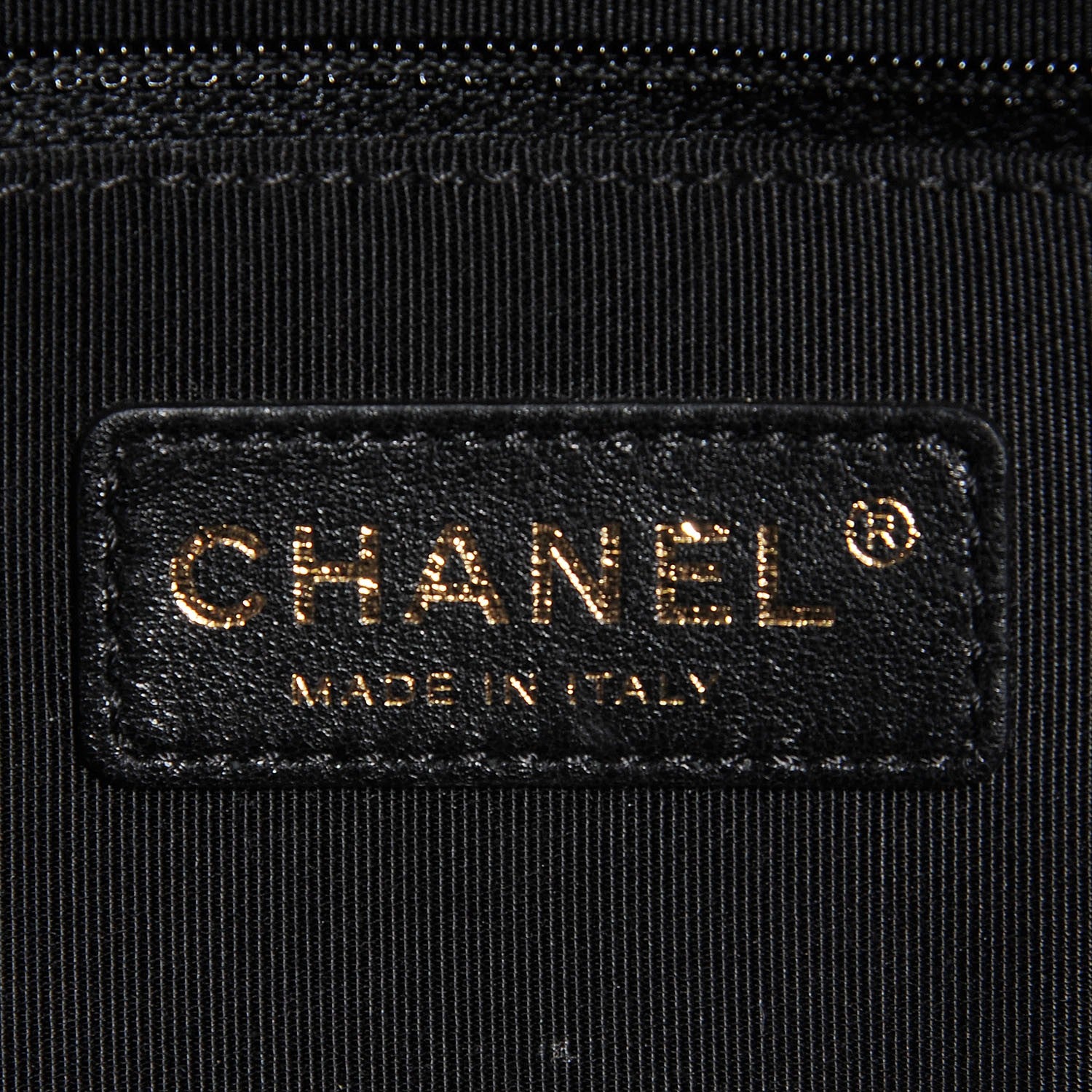 Chanel Lambskin Quilted Medium Graphic Flap Beige Black 7 of 9