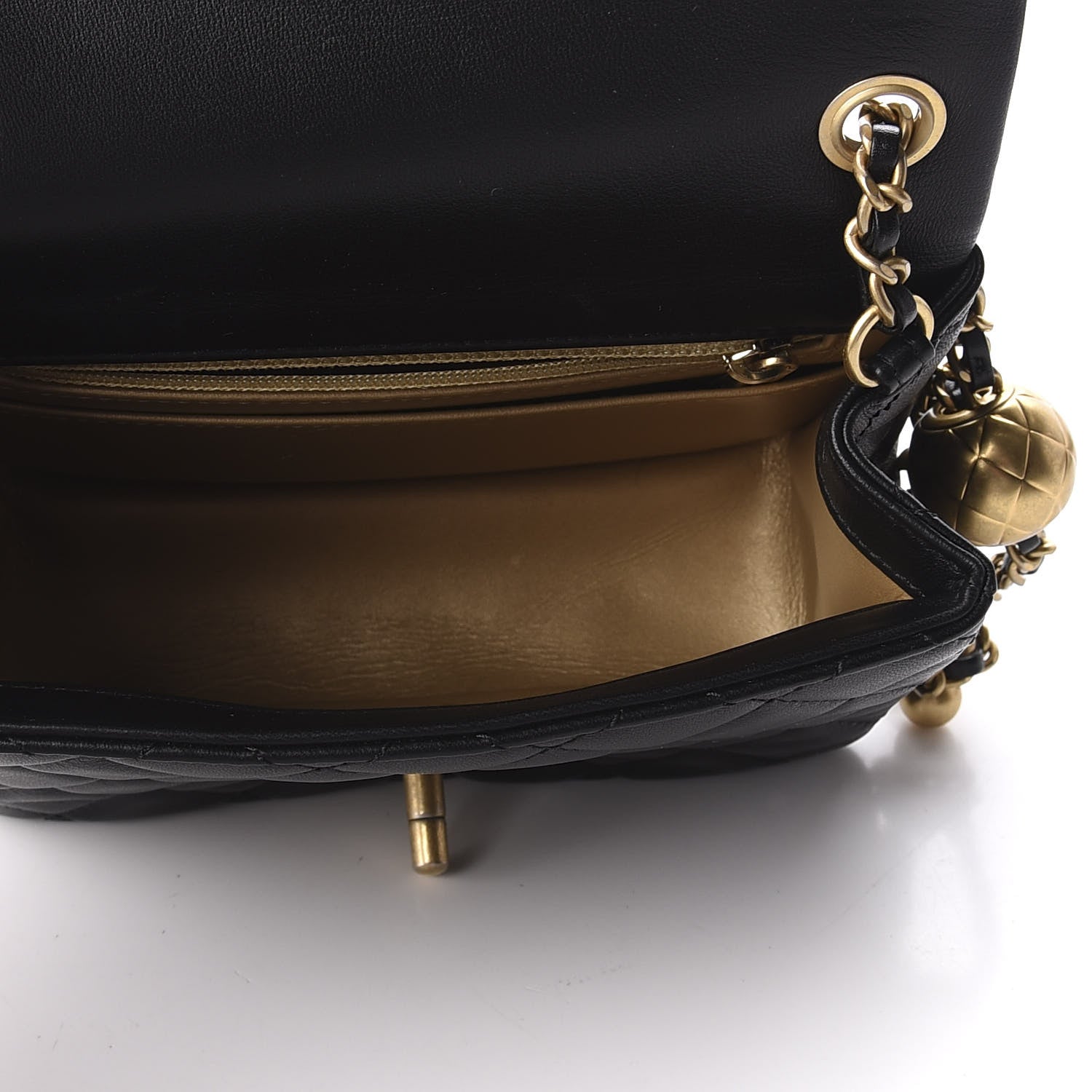 Chanel Lambskin Quilted Mini Pearl Crush Flap Black 7 of 9