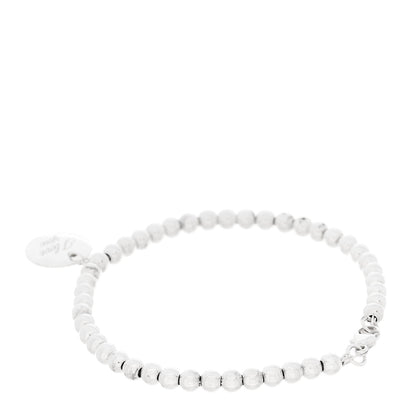 Tiffany Sterling Silver 4mm I Love You Round Tag Bead Bracelet 2 of 4
