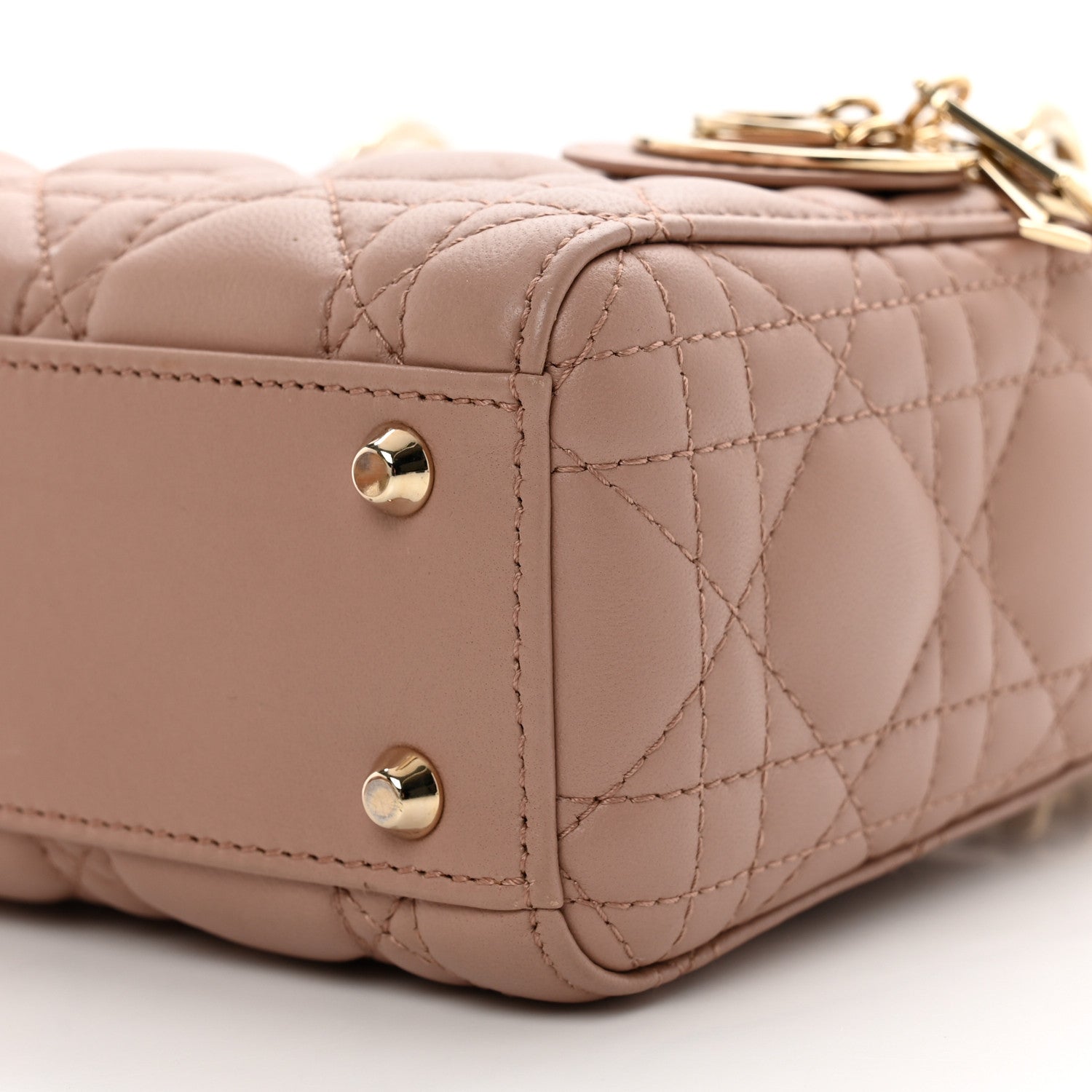 Christian Dior Lambskin Cannage Mini Lady Dior Fard 9 of 9