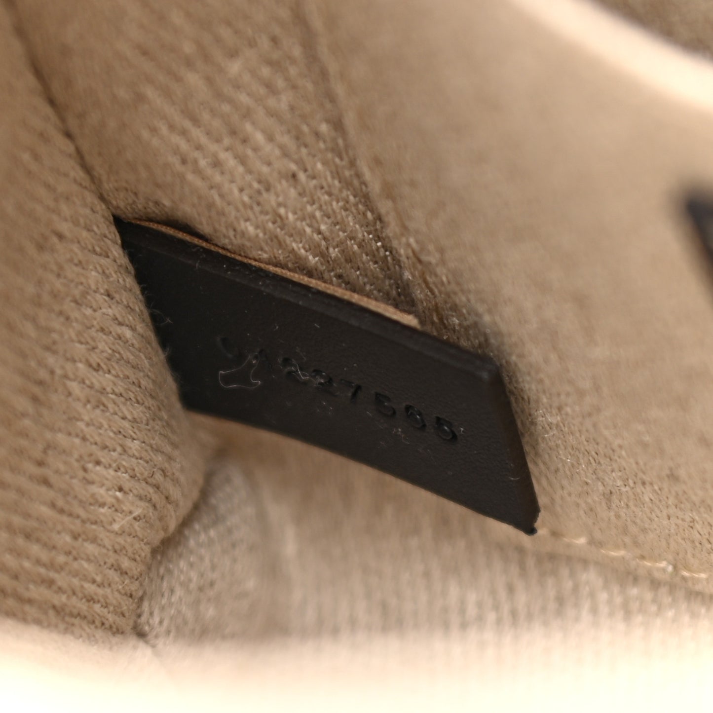 Linen Calfskin Small Woody Ribbon Tote White Brown
