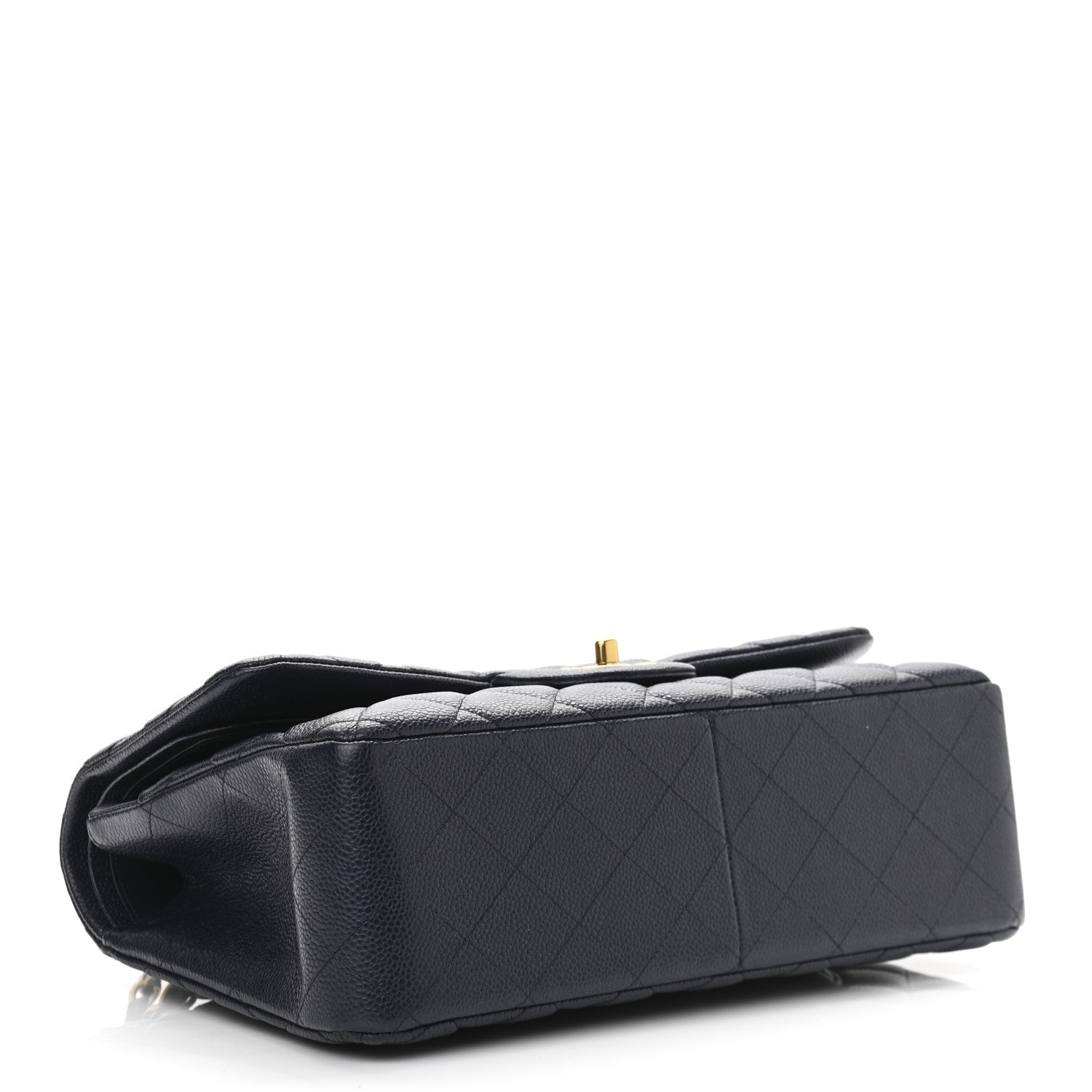 Chanel Caviar Quilted Jumbo Double Flap Navy Blue 4 of 12