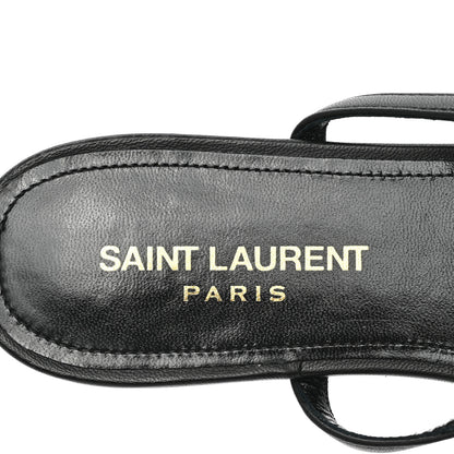 Saint Laurent Printed Tessuto Nappa Vendome Bandana Dallas 05 Foulard Ankle Strap Sandals 37.5 Black 7 of 7