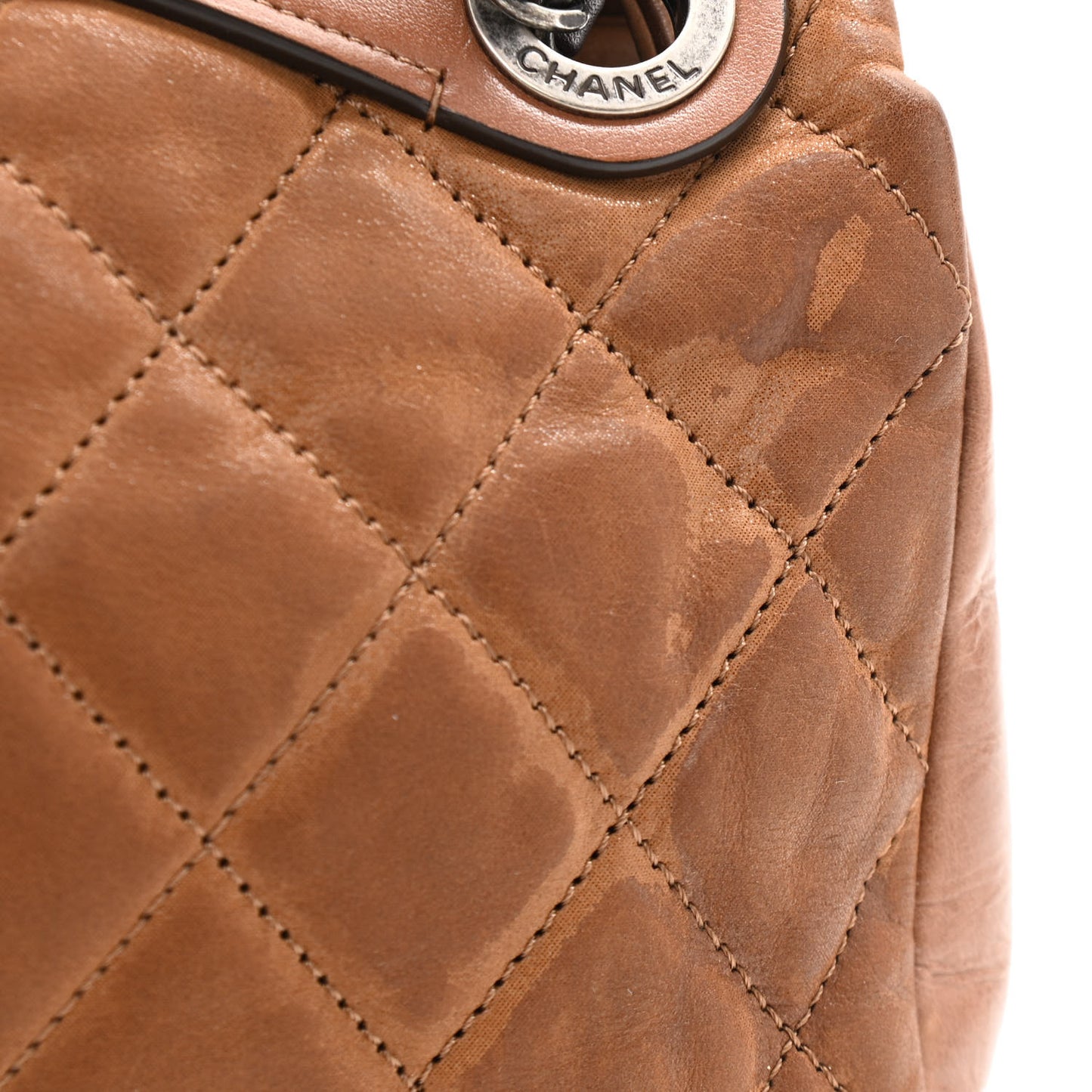 Iridescent Calfskin Medium In The Mix Flap Light Brown