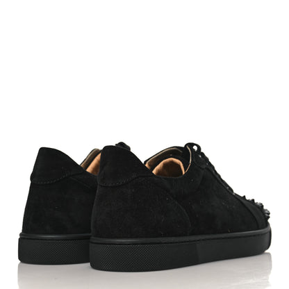 Christian Louboutin Suede Louis Junior Spikes Flat Sneakers 39.5 Black 4 of 8