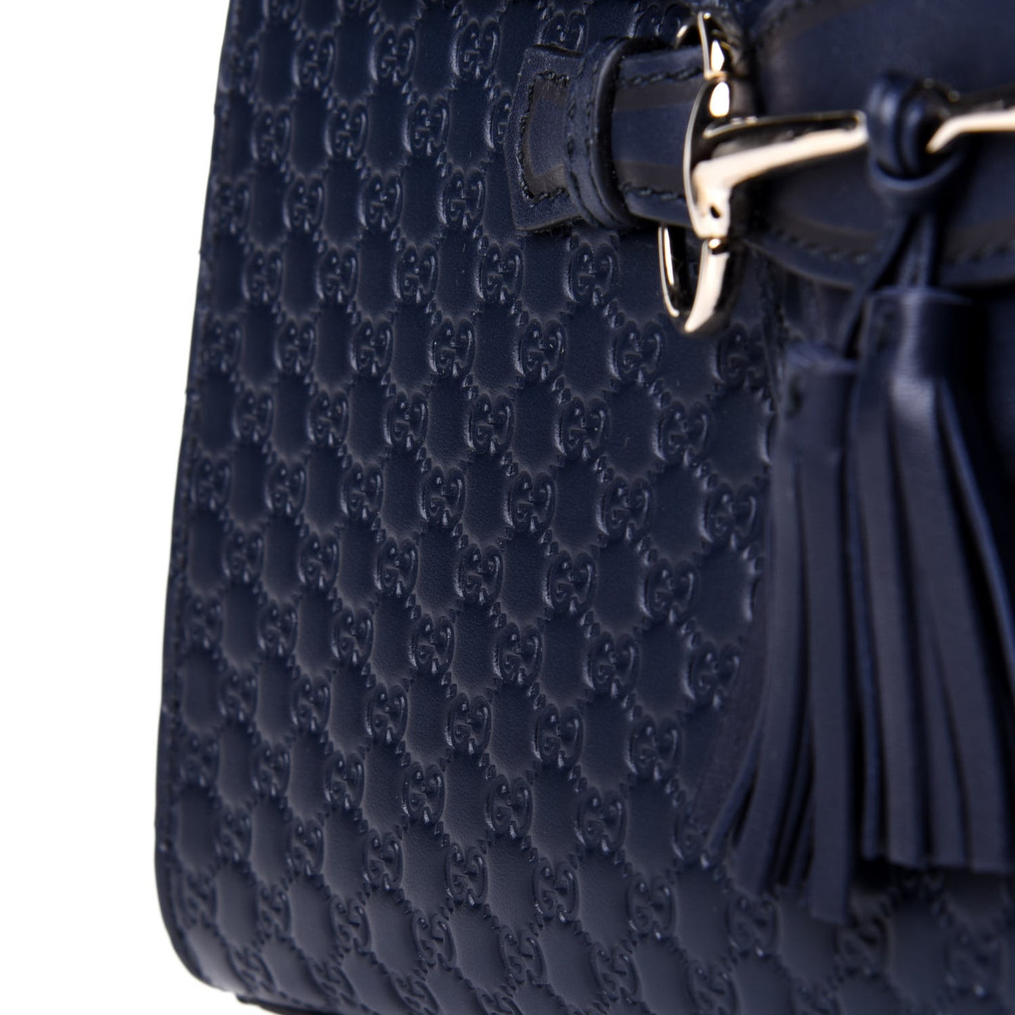 Soft Microguccissima Medium Emily Chain Shoulder Bag Blue