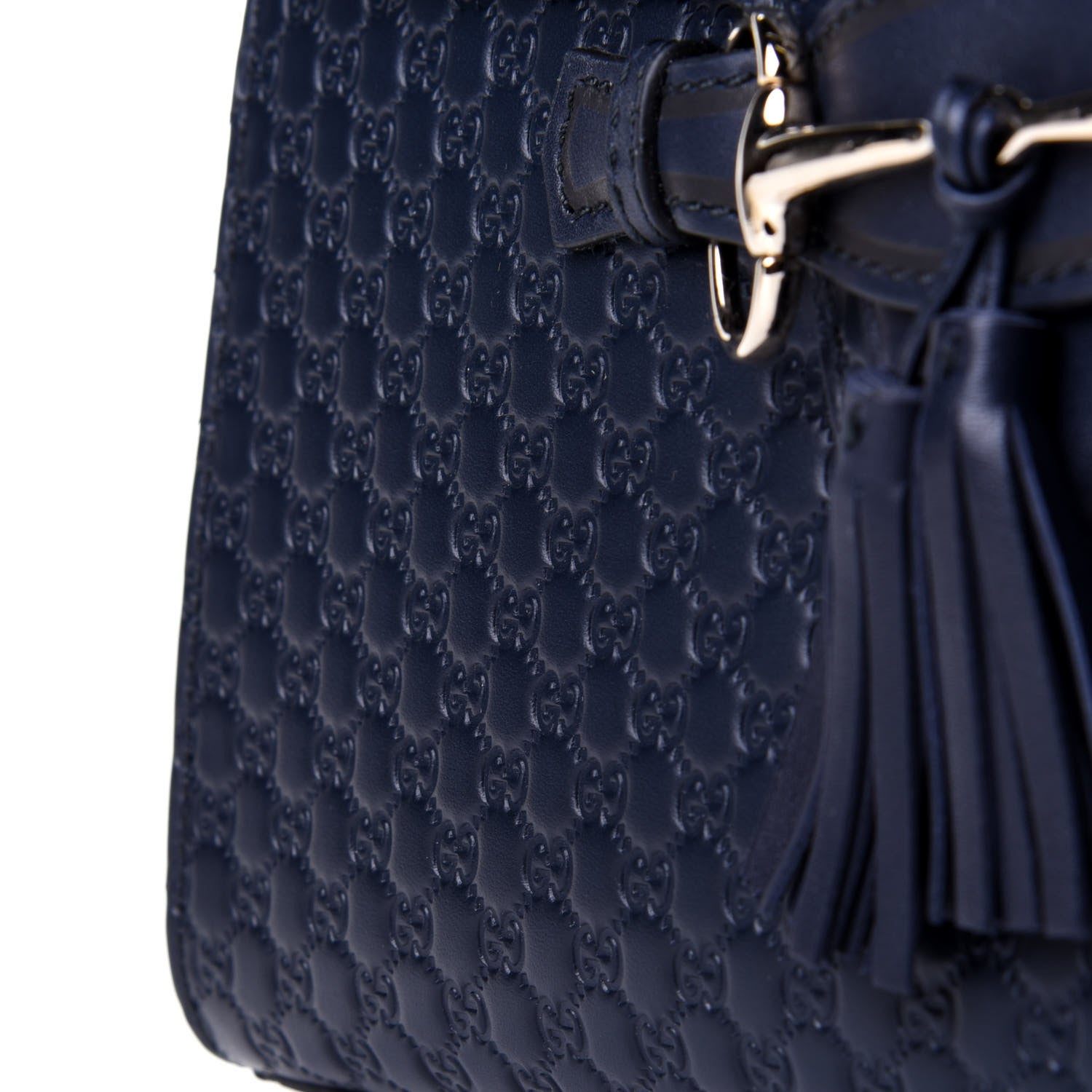 Gucci Soft Microguccissima Medium Emily Chain Shoulder Bag Blue 5 of 5