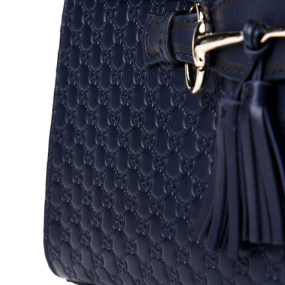 Gucci Soft Microguccissima Medium Emily Chain Shoulder Bag Blue 5 of 5