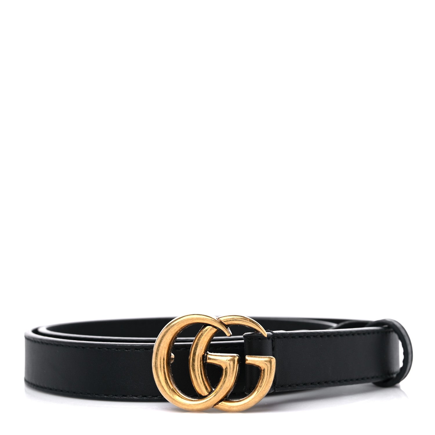 Gucci Calfskin Double G 20mm Belt 75 30 Black 1 of 4