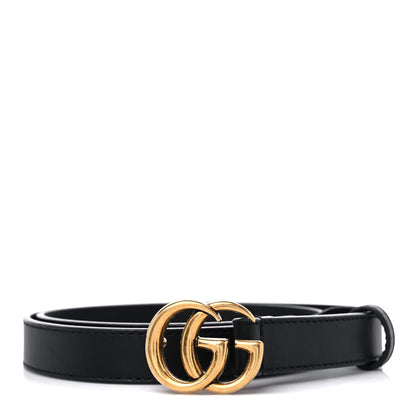 Gucci Calfskin Double G 20mm Belt 75 30 Black 1 of 4