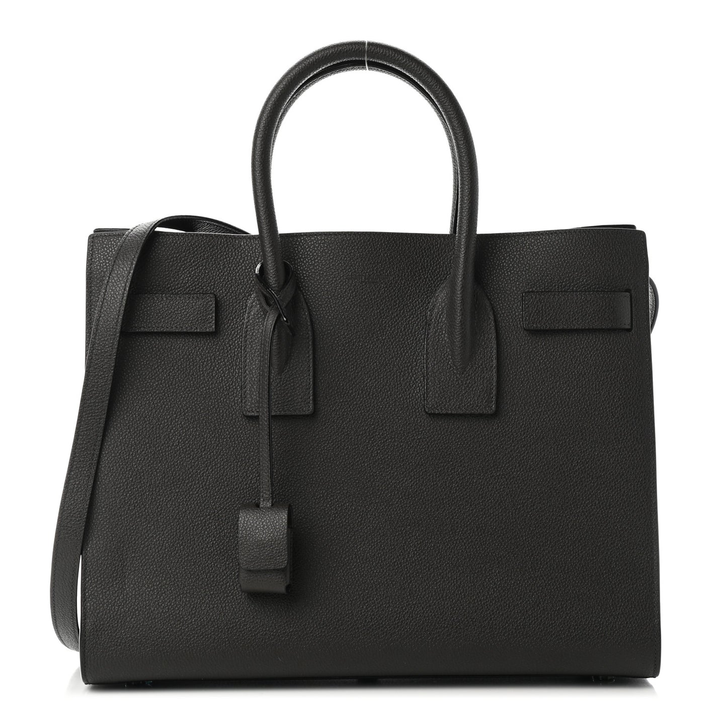 Grained Calfskin Small Sac De Jour Black