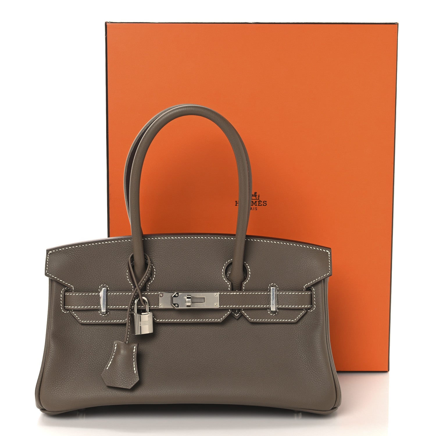 Hermes Evercolor Shoulder Birkin Light 29 Etoupe 13 of 13