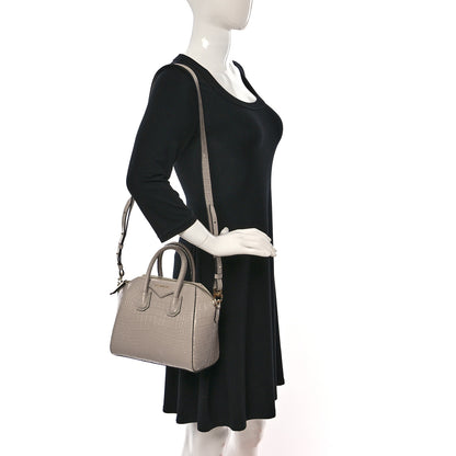 Givenchy Calfskin Crocodile Embossed Mini Antigona Dune 2 of 8
