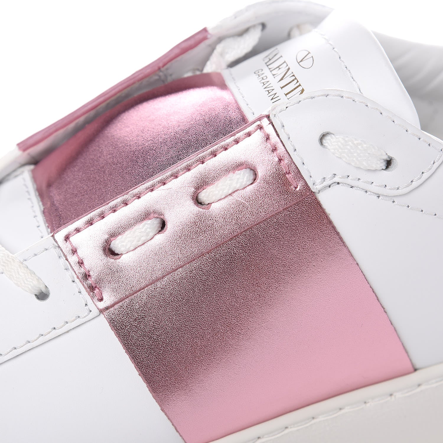 Valentino Garavani Calfskin Rockstud Open Sneakers 40 White Giacinto 9 of 9