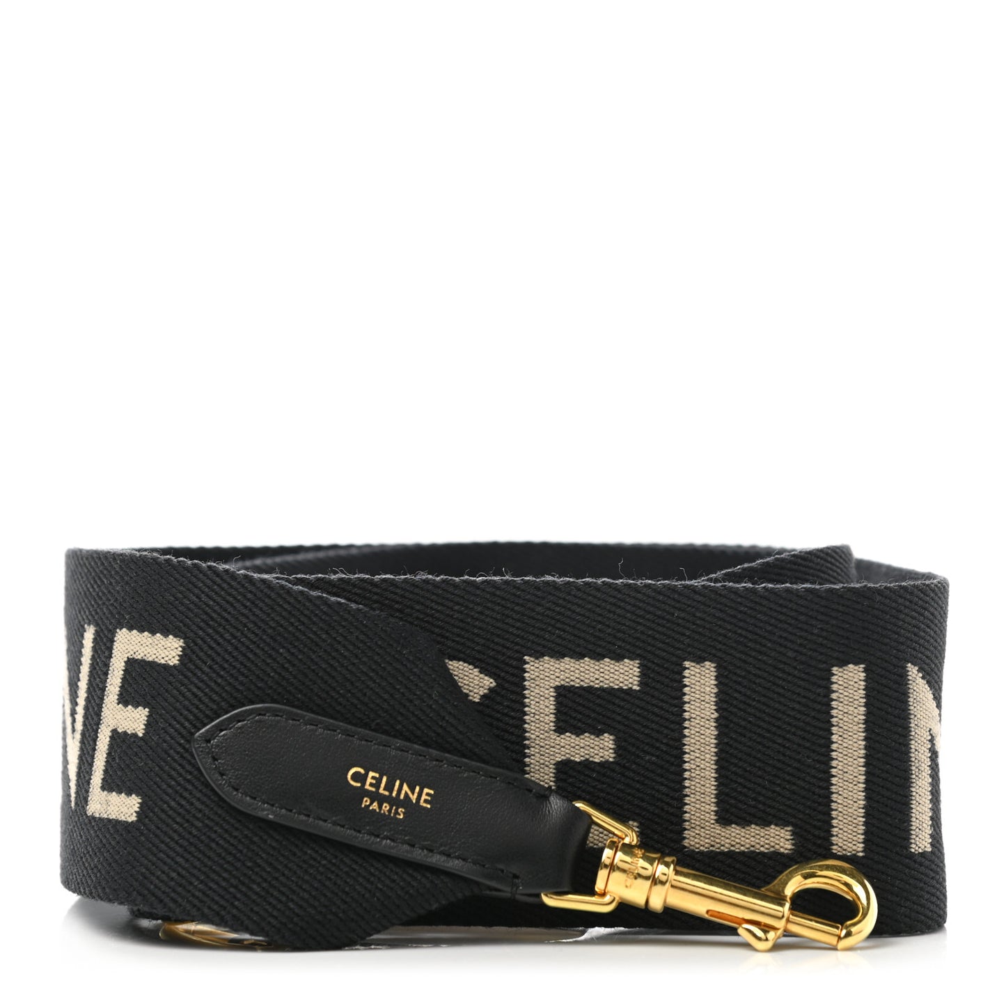 Jacquard Wool Logo Short Strap Black Beige